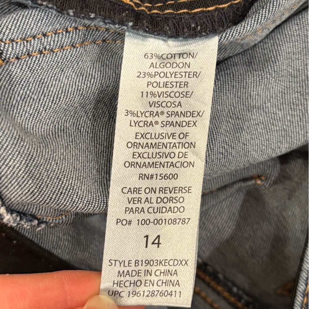 Democracy "Ab"solution Blue Boot Cut/Flair Leg Jeans, size 14 - Picture 10 of 11